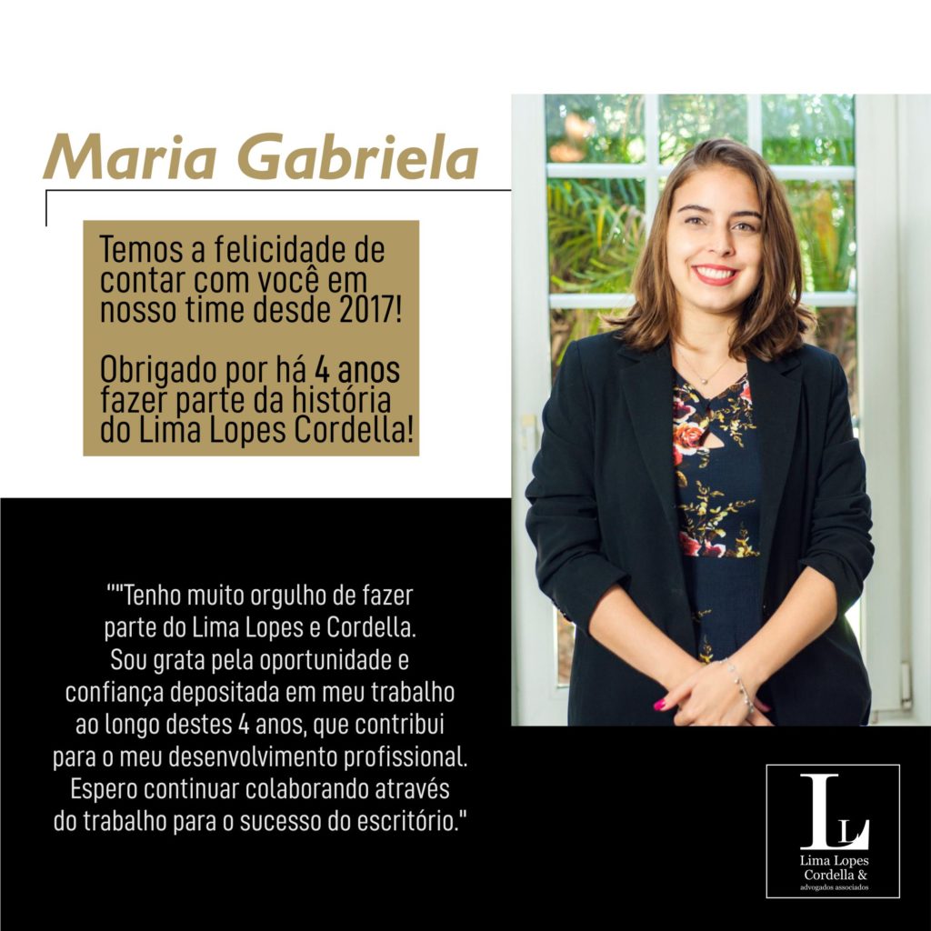 Parabéns Dra Maria Gabriela Lima Lopes Cordella 